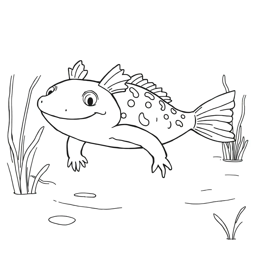 Axolotl coloring page