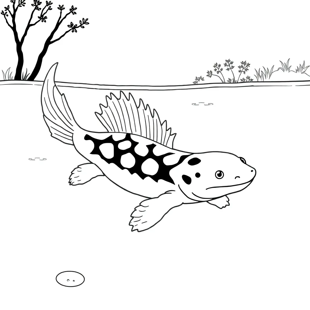 Axolotl coloring page