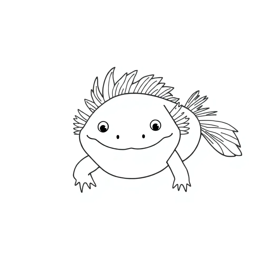 Axolotl coloring page