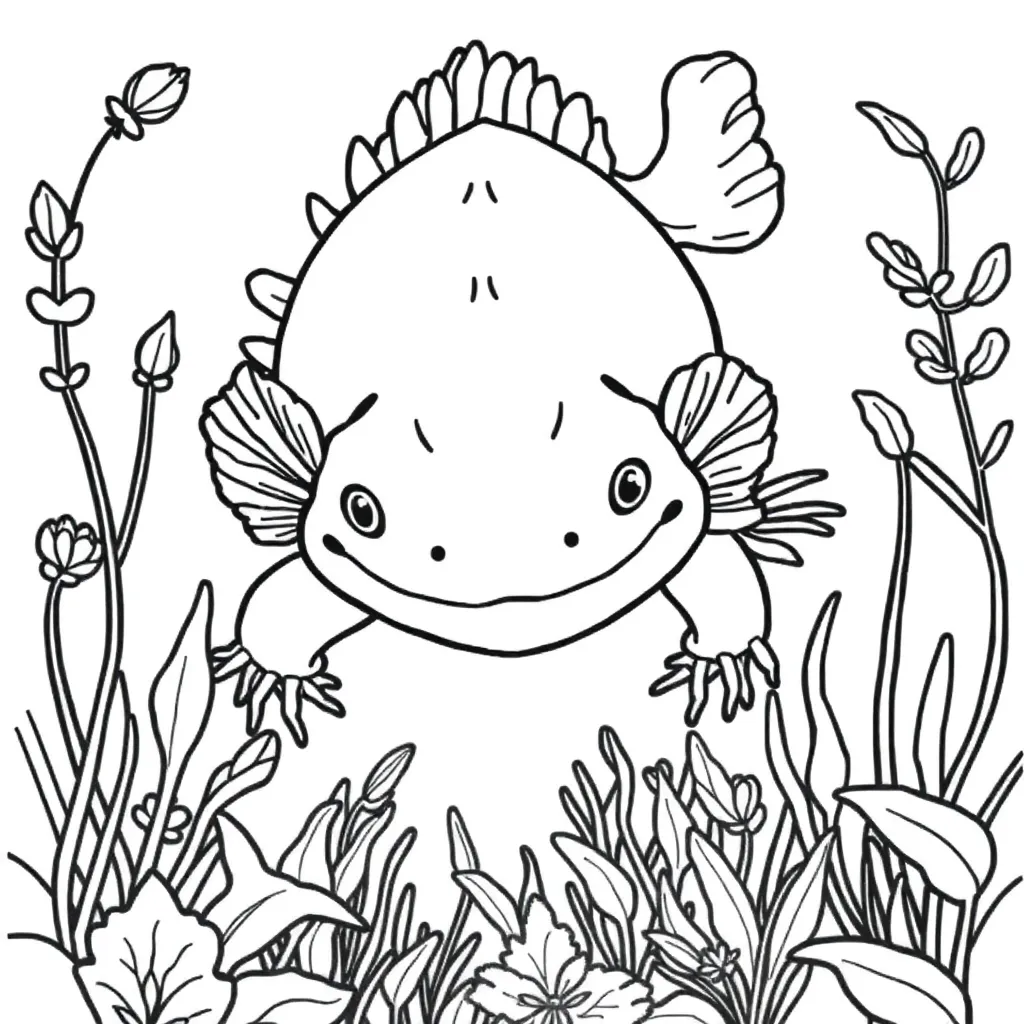 Axolotl coloring page