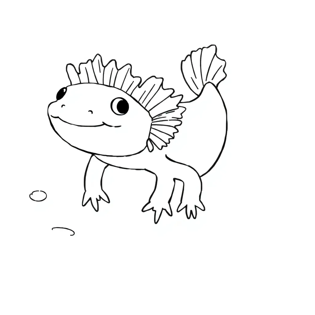 Axolotl coloring page