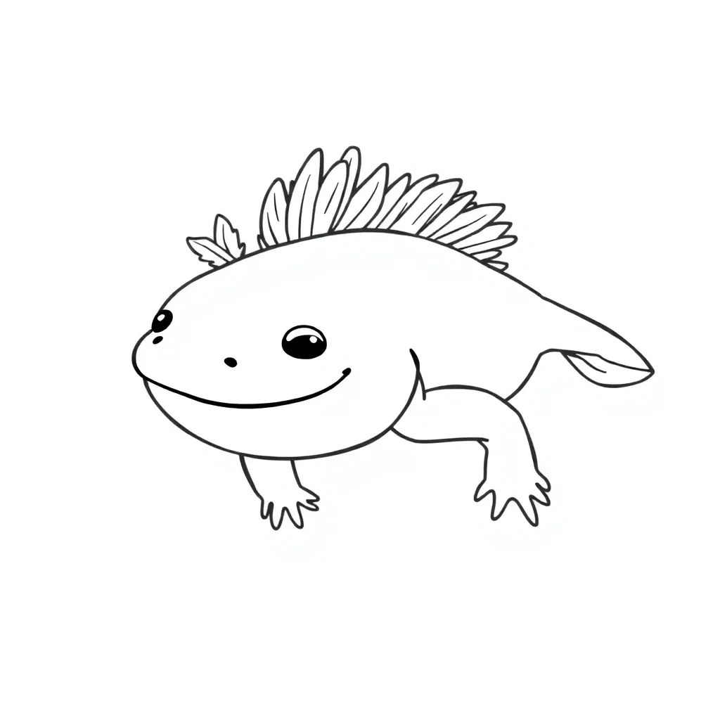 Axolotl coloring page