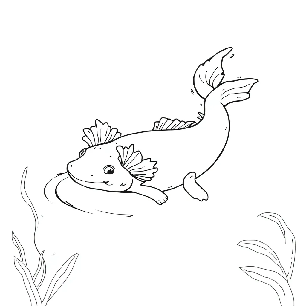 Axolotl coloring page