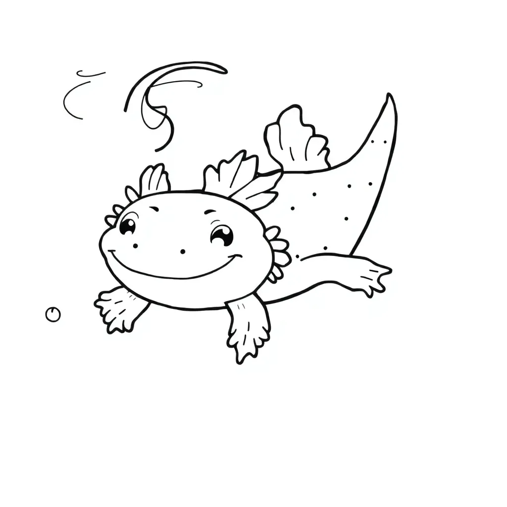 Axolotl coloring page