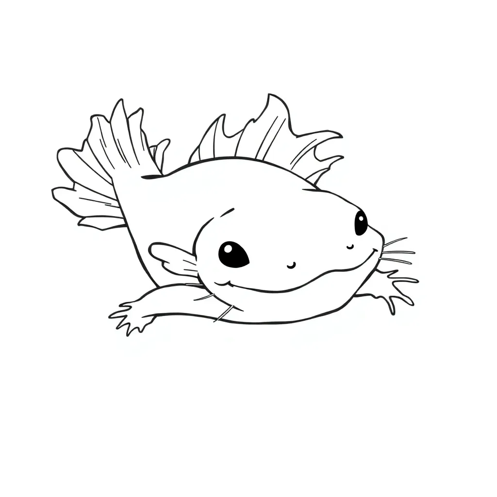 Axolotl coloring page