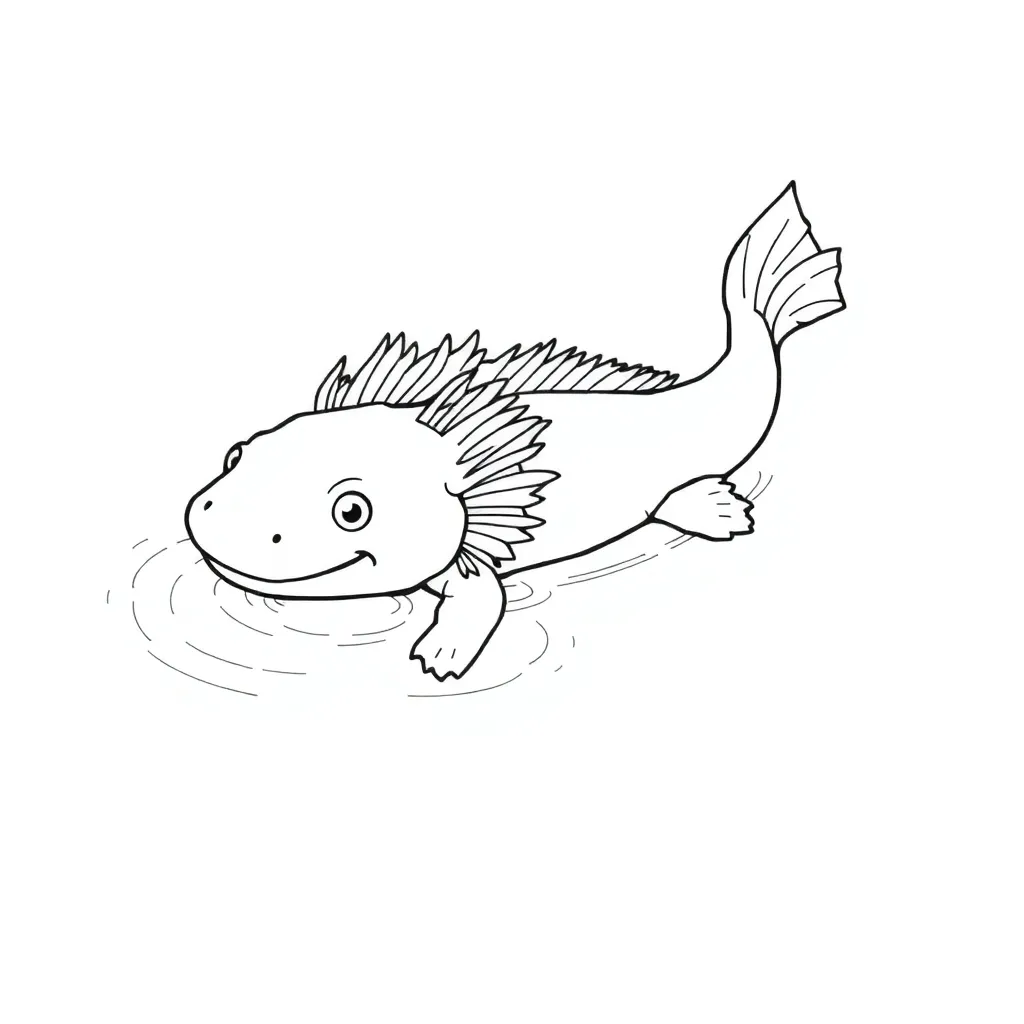 Axolotl coloring page