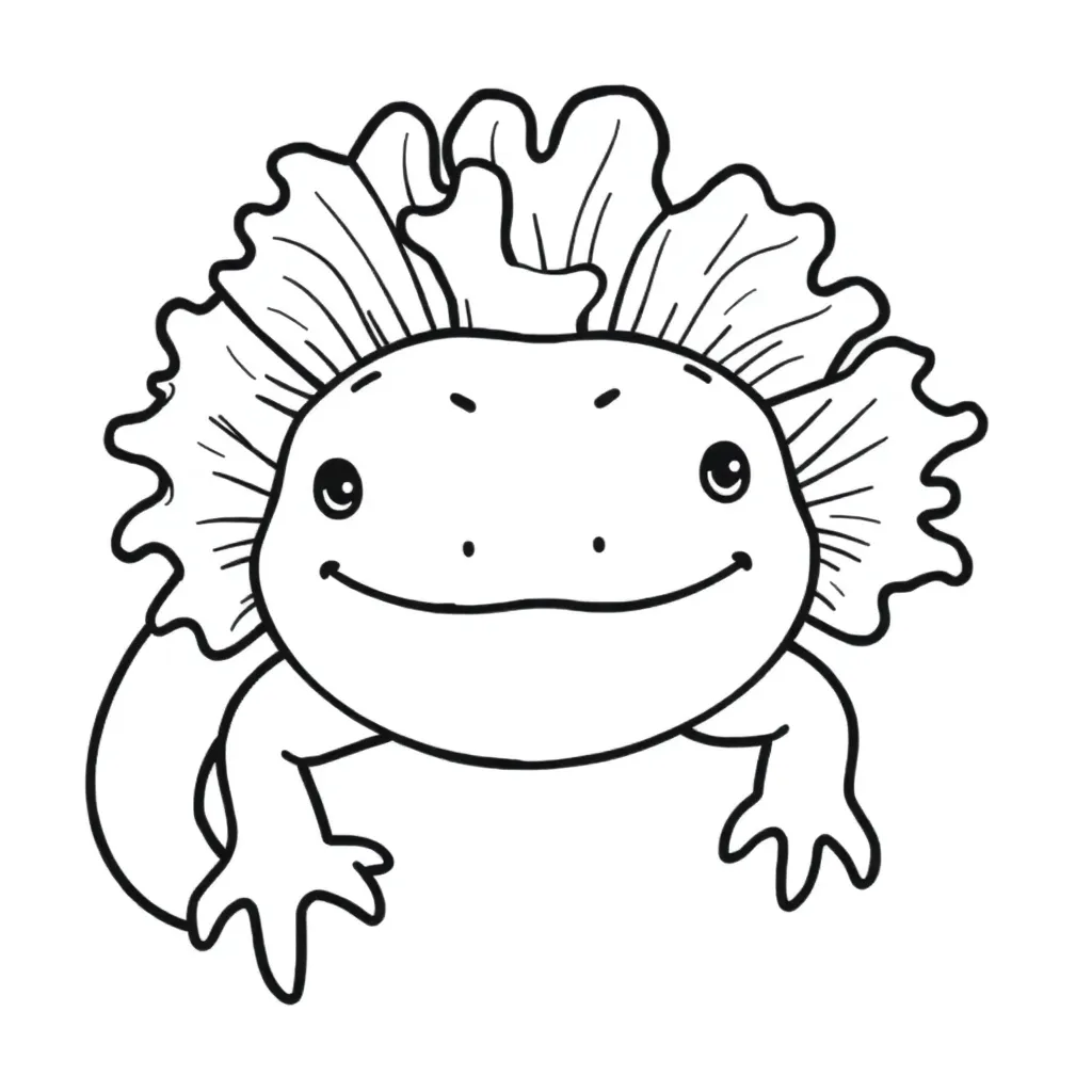 Axolotl coloring page