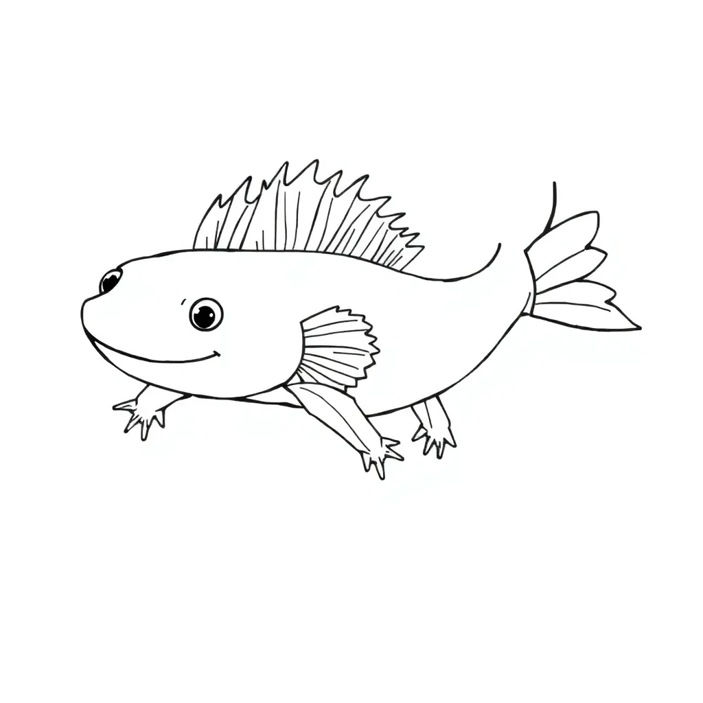 Axolotl coloring page