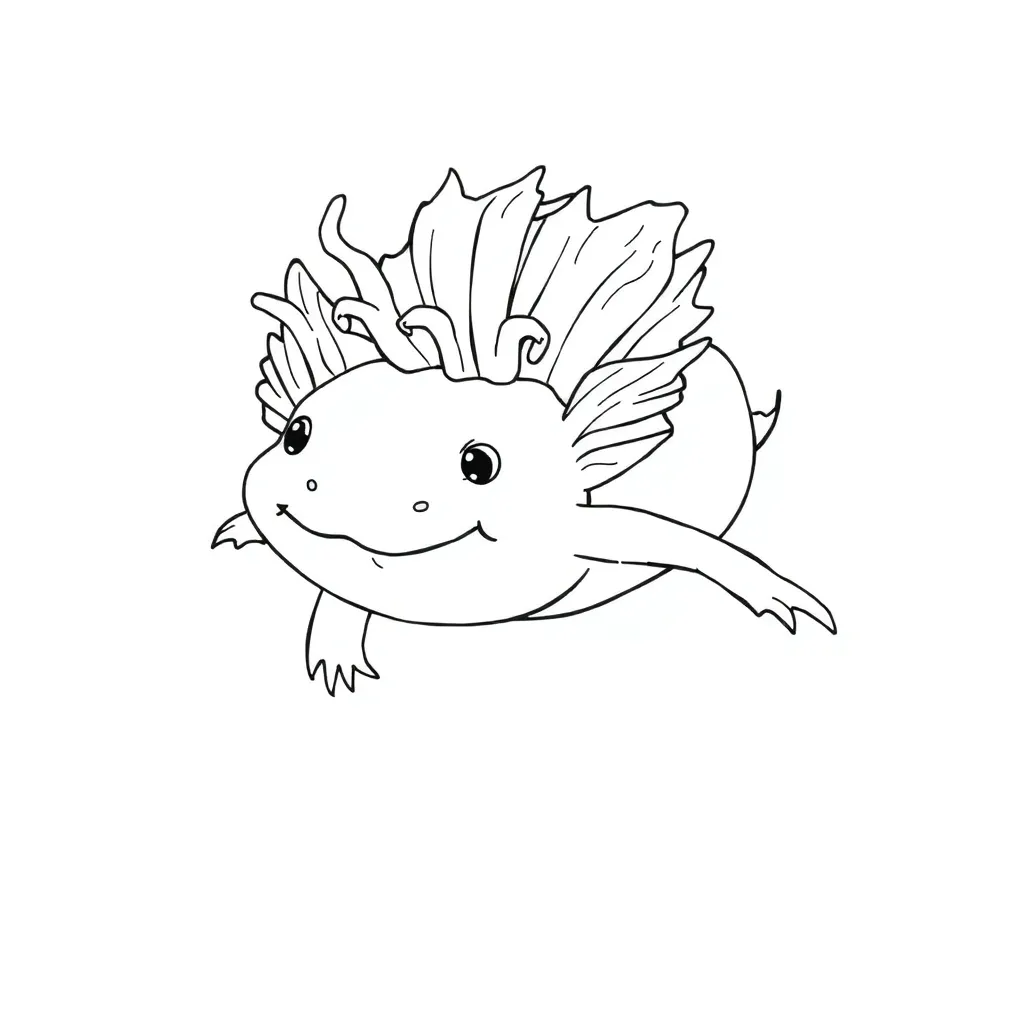 Axolotl coloring page