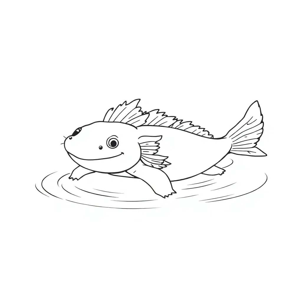 Axolotl coloring page