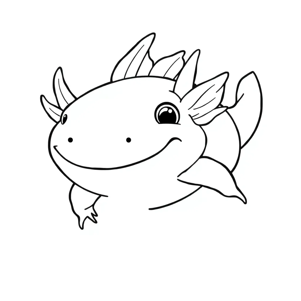 Axolotl coloring page