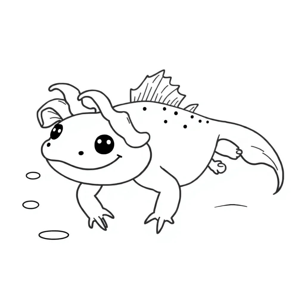 Axolotl coloring page
