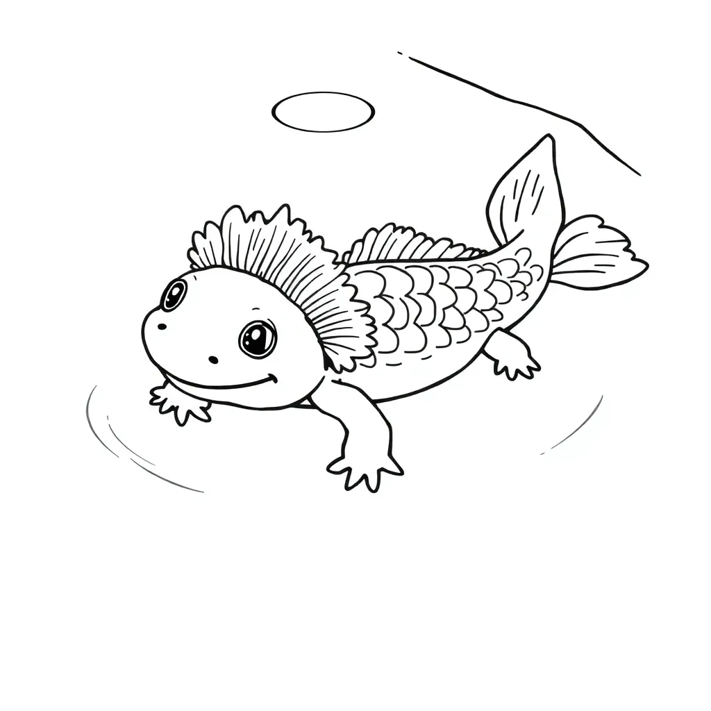 Axolotl coloring page