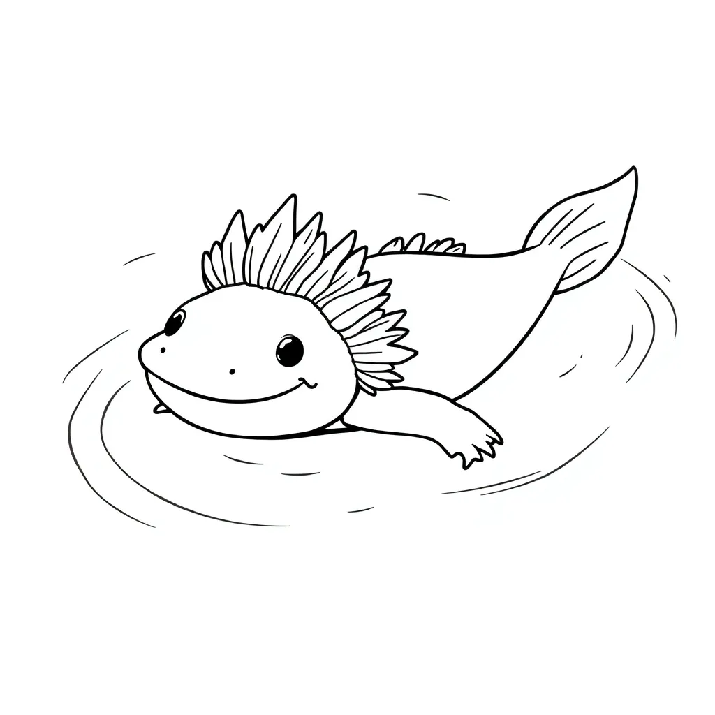 Axolotl coloring page