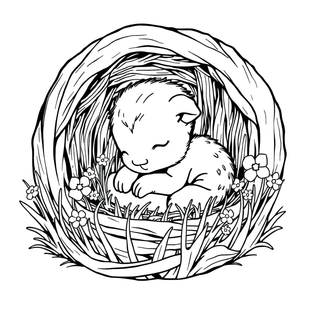 Baby Animal coloring page