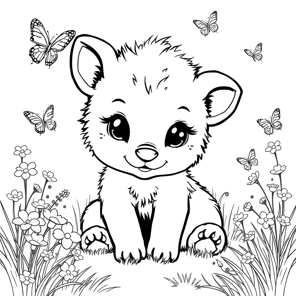 Baby Animal coloring page