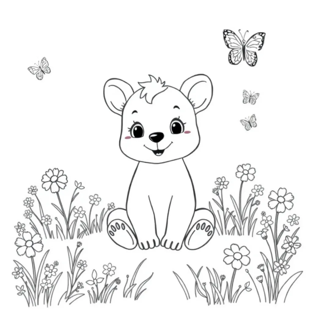 Baby Animal coloring page