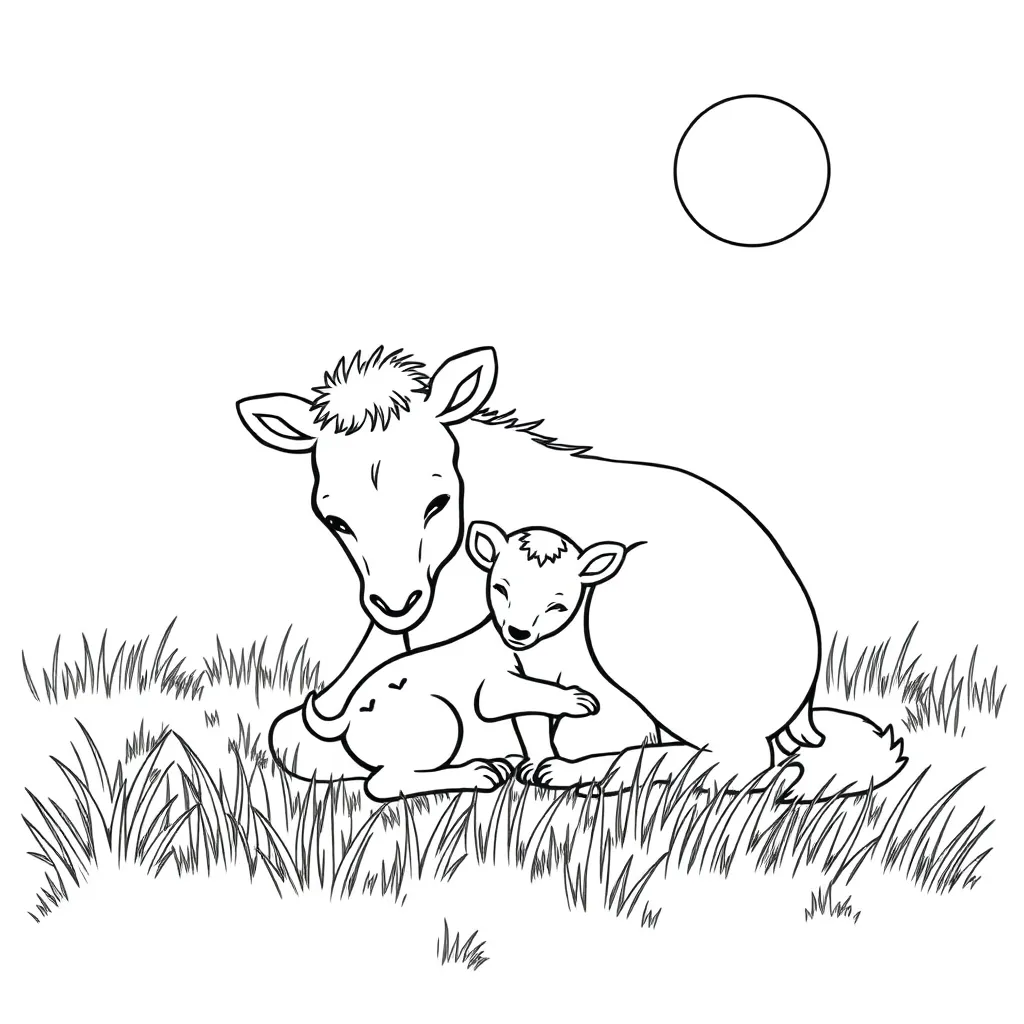 Baby Animal coloring page