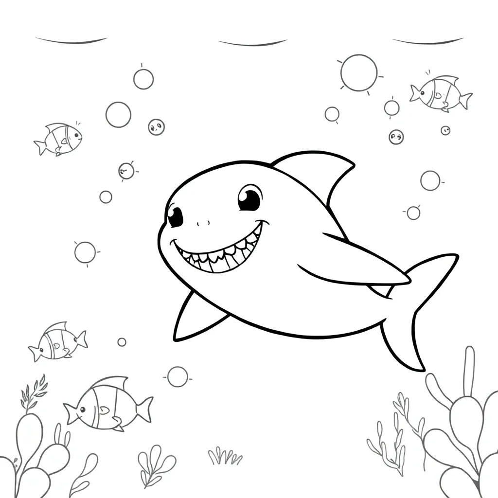 Baby Shark coloring page