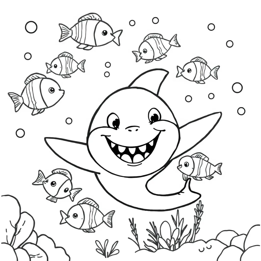 Baby Shark coloring page