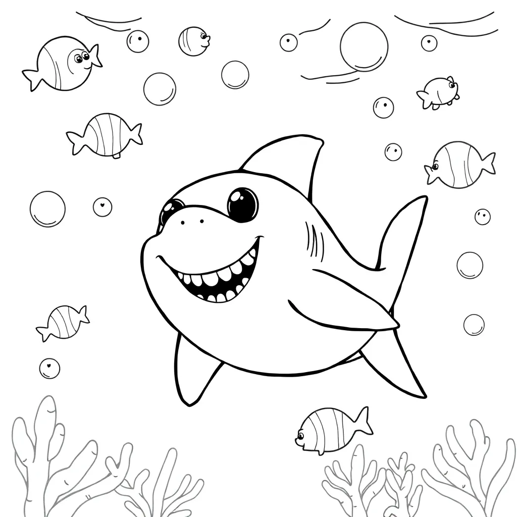 Baby Shark coloring page