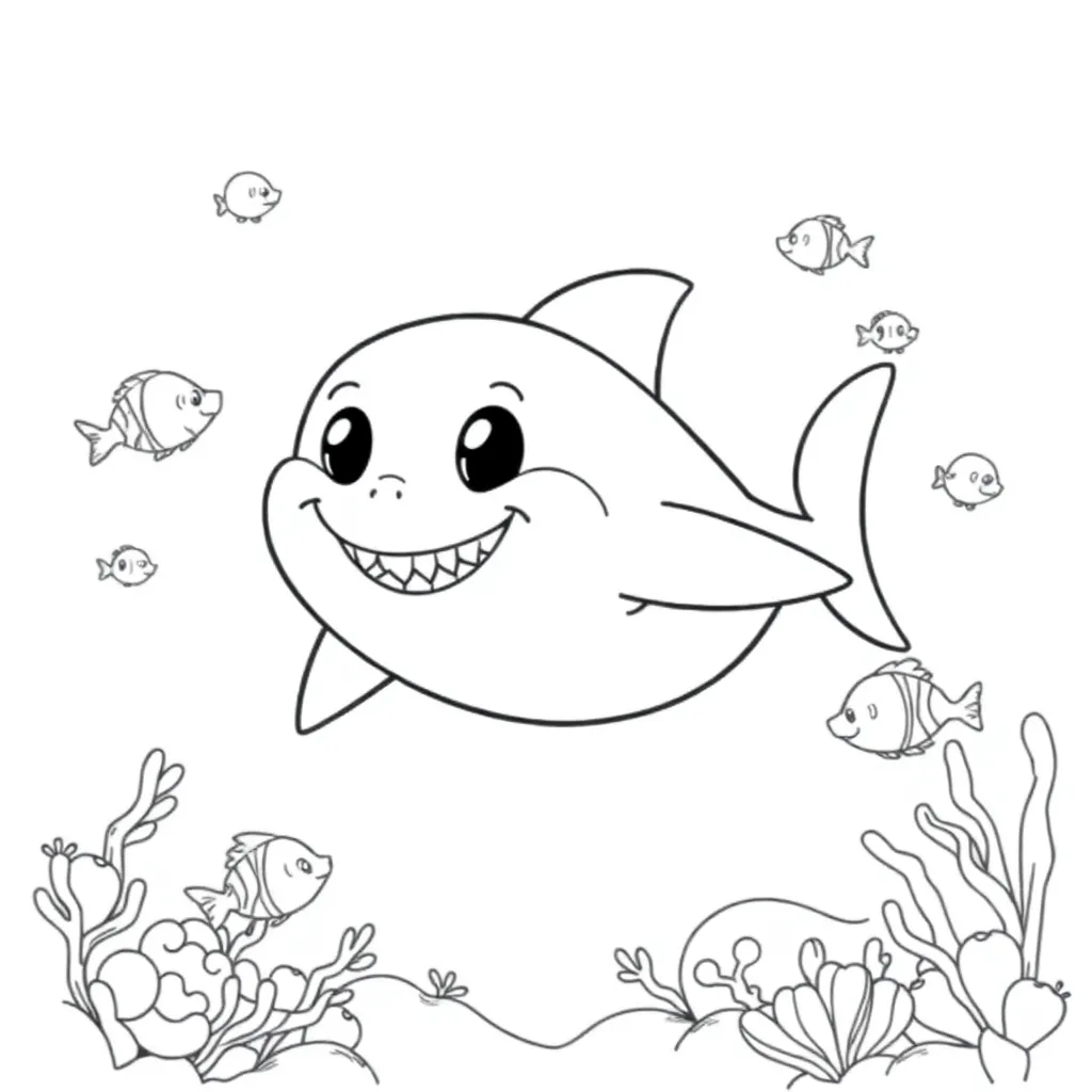 Baby Shark coloring page