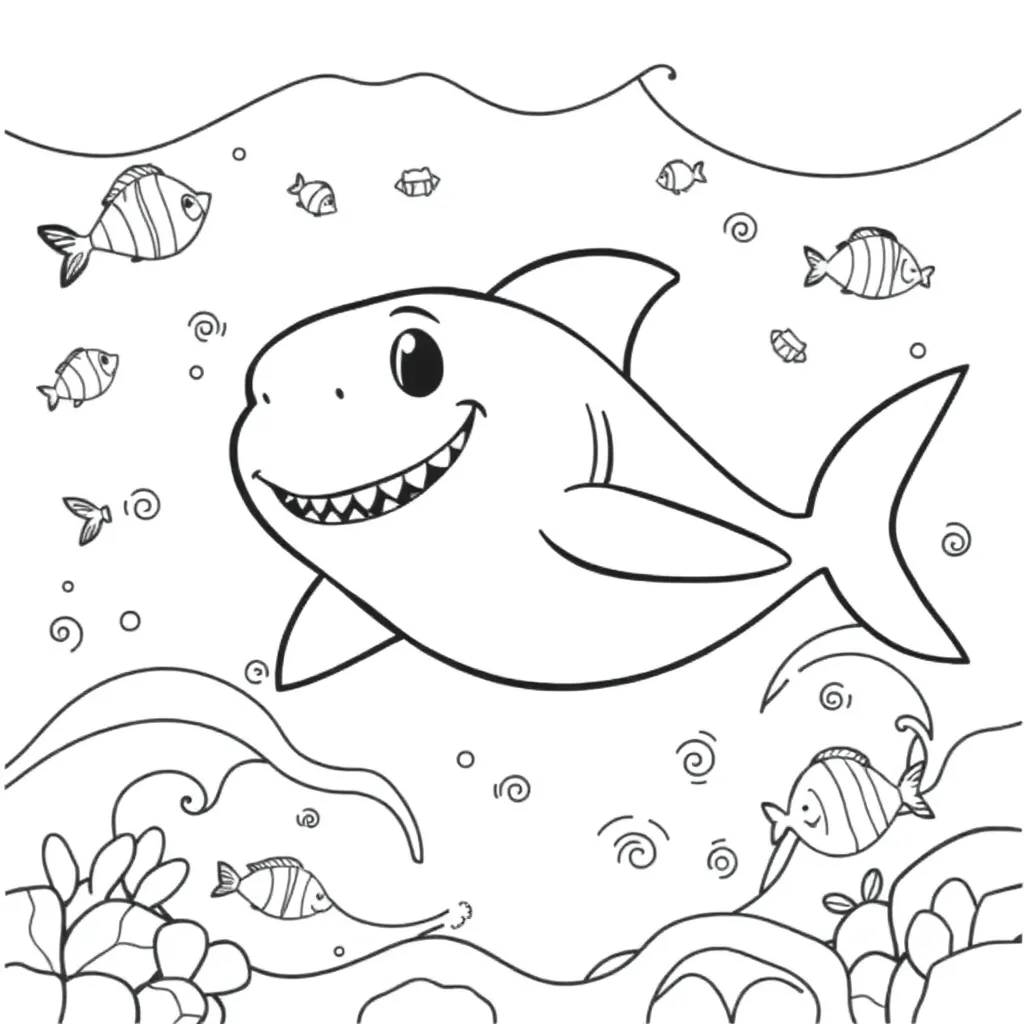 Baby Shark coloring page
