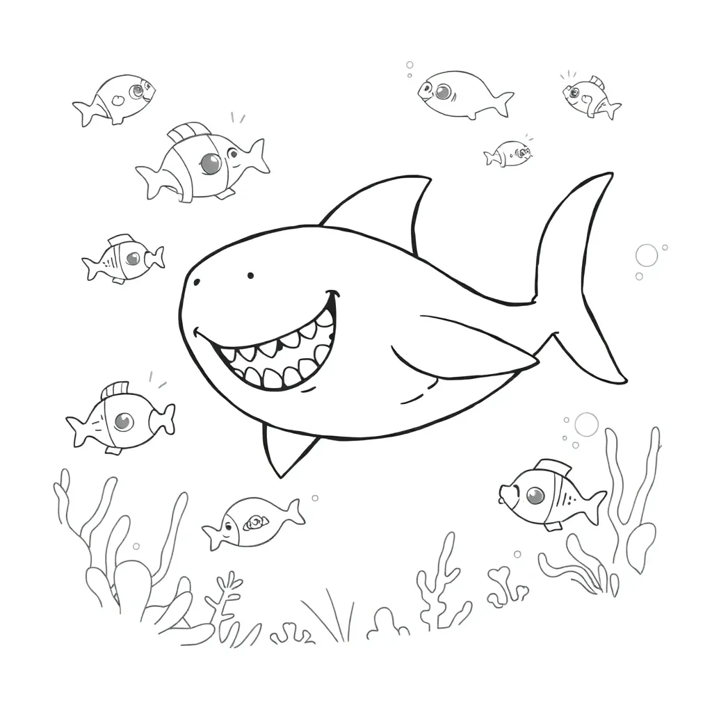 Baby Shark coloring page