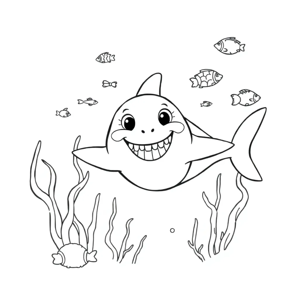 Baby Shark coloring page