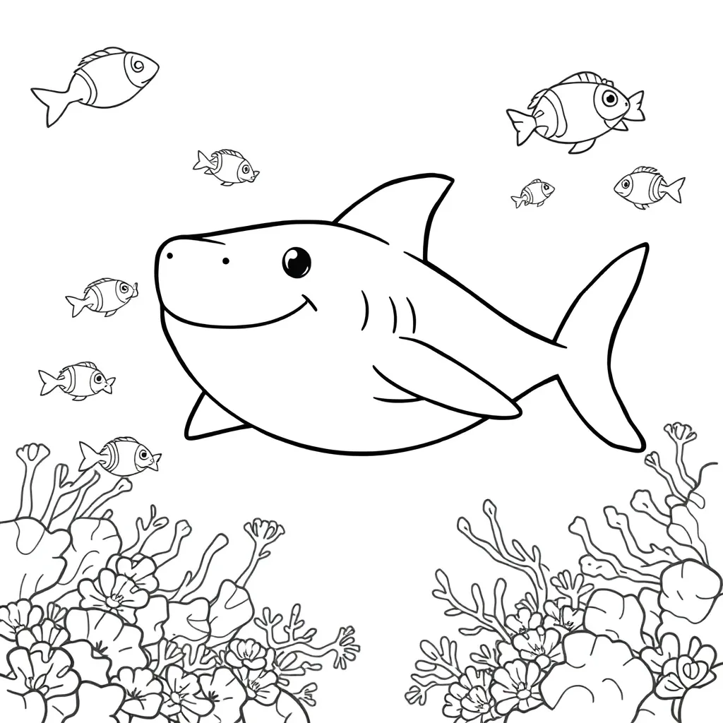 Baby Shark coloring page