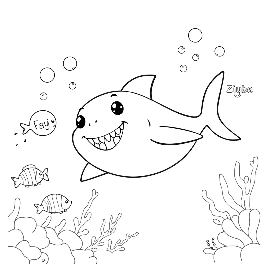 Baby Shark coloring page