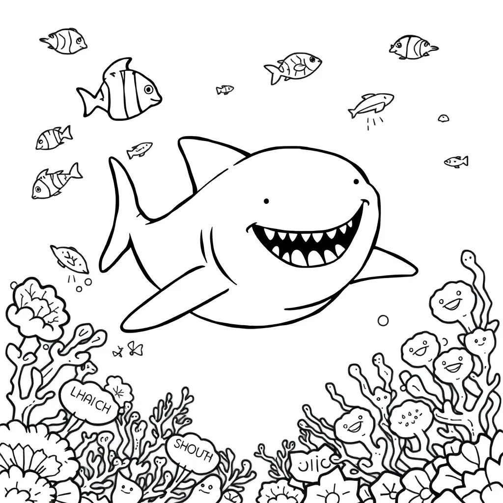 Baby Shark coloring page