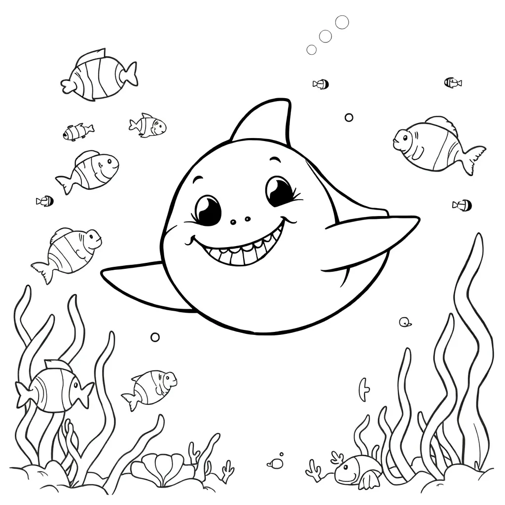 Baby Shark coloring page