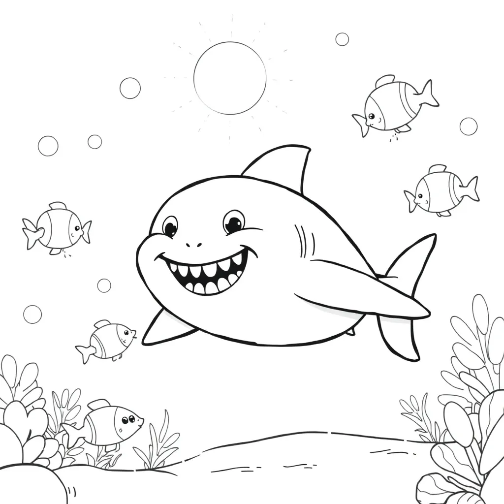Baby Shark coloring page