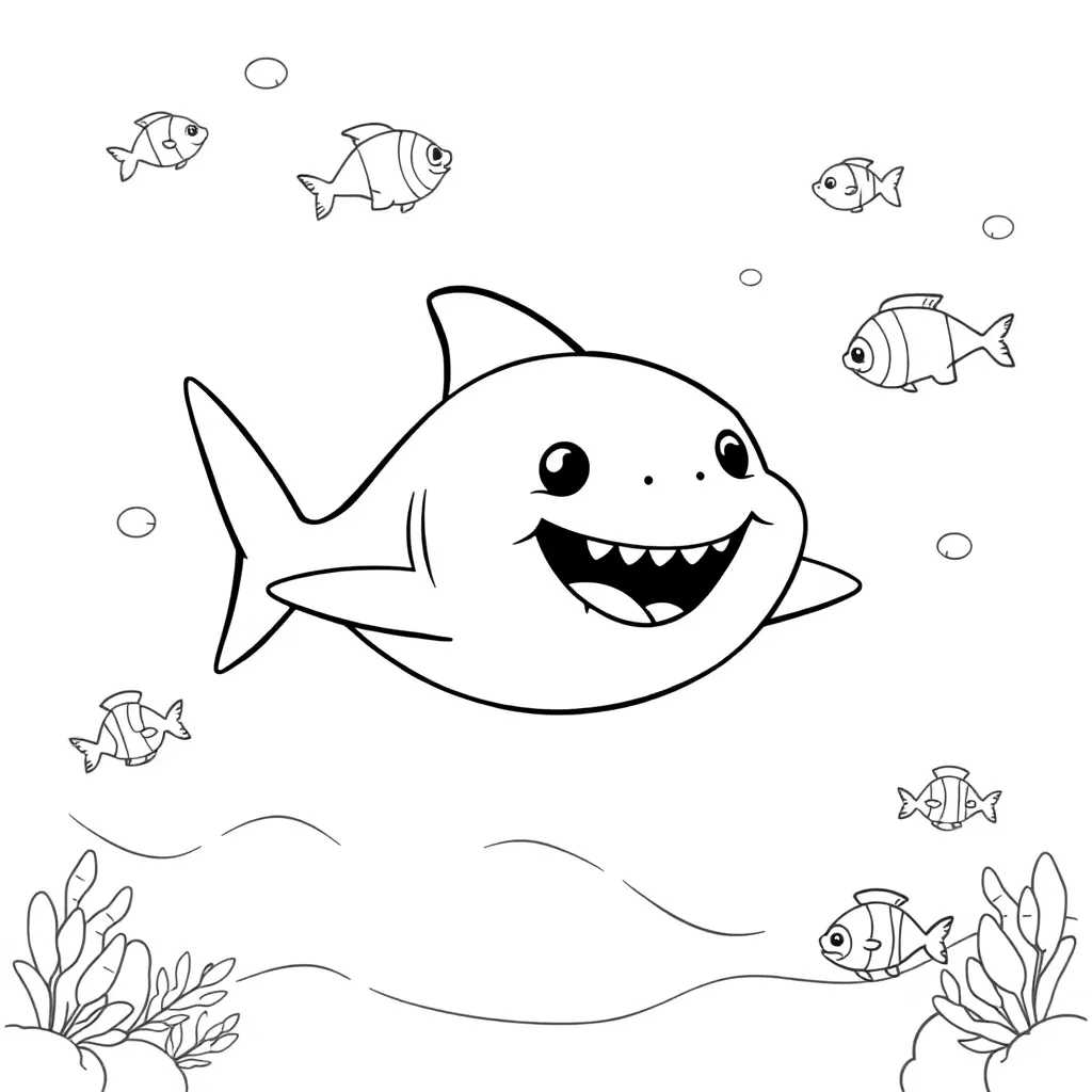Baby Shark coloring page