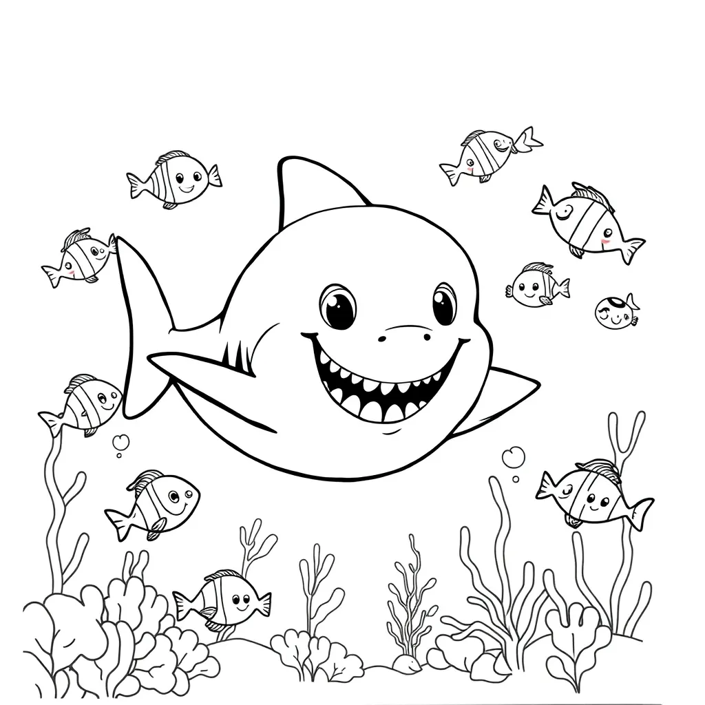 Baby Shark coloring page