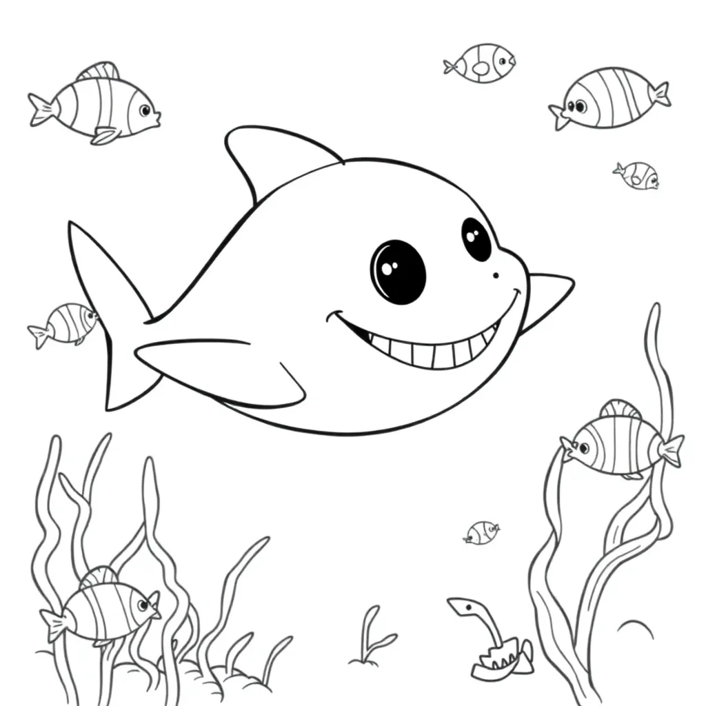Baby Shark coloring page