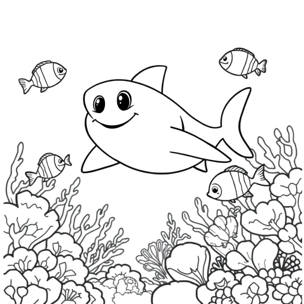 Baby Shark coloring page