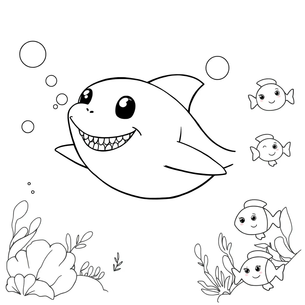 Baby Shark coloring page