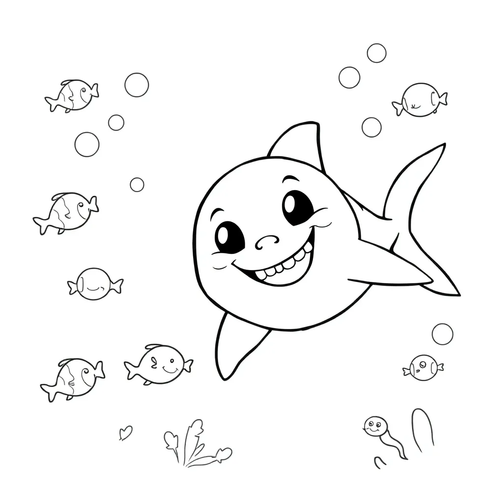 Baby Shark coloring page