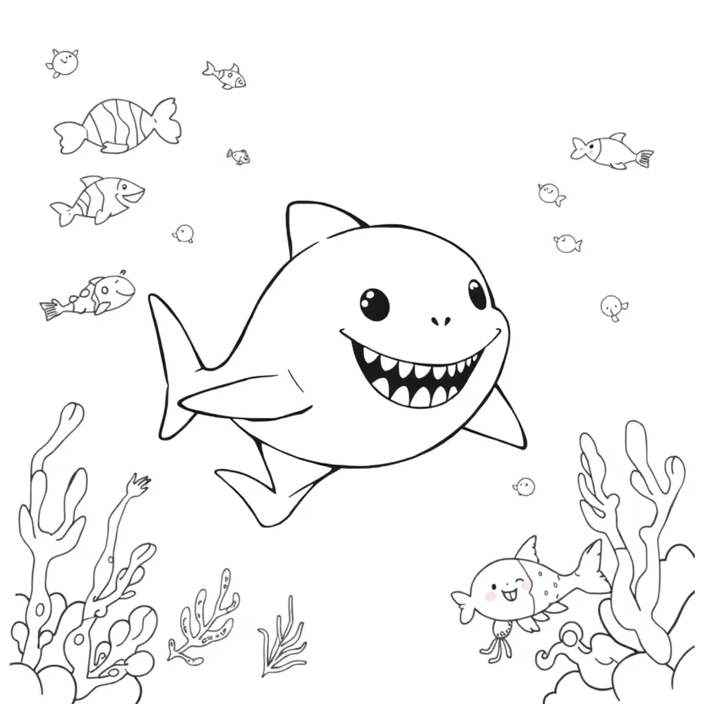 Baby Shark coloring page