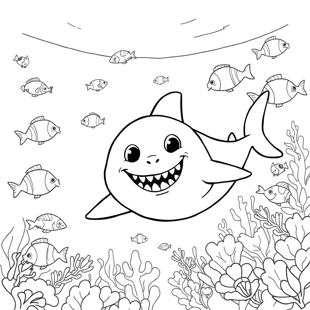 Baby Shark coloring page