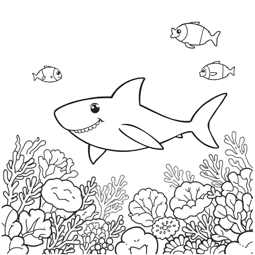 Baby Shark coloring page