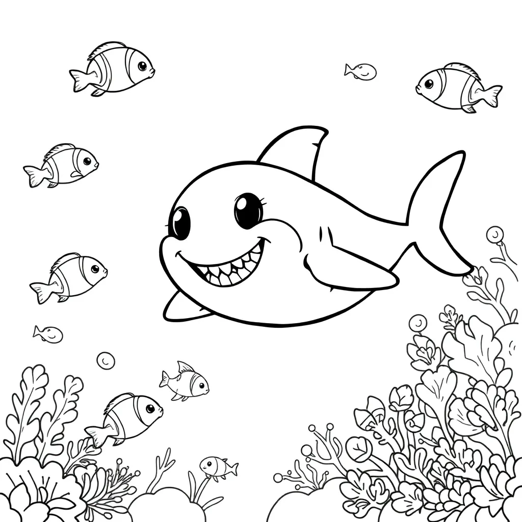 Baby Shark coloring page