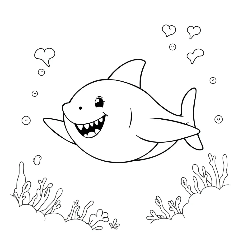Baby Shark coloring page