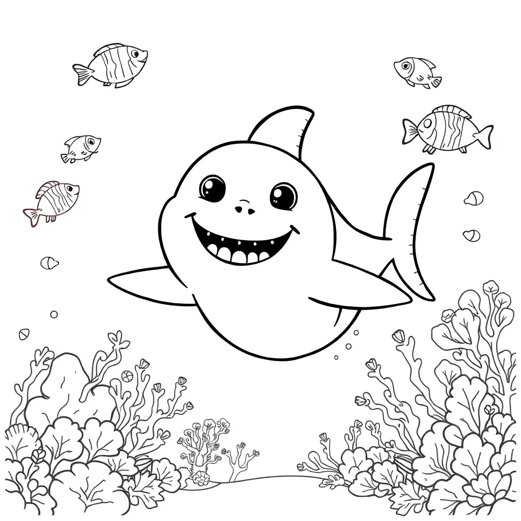 Baby Shark coloring page