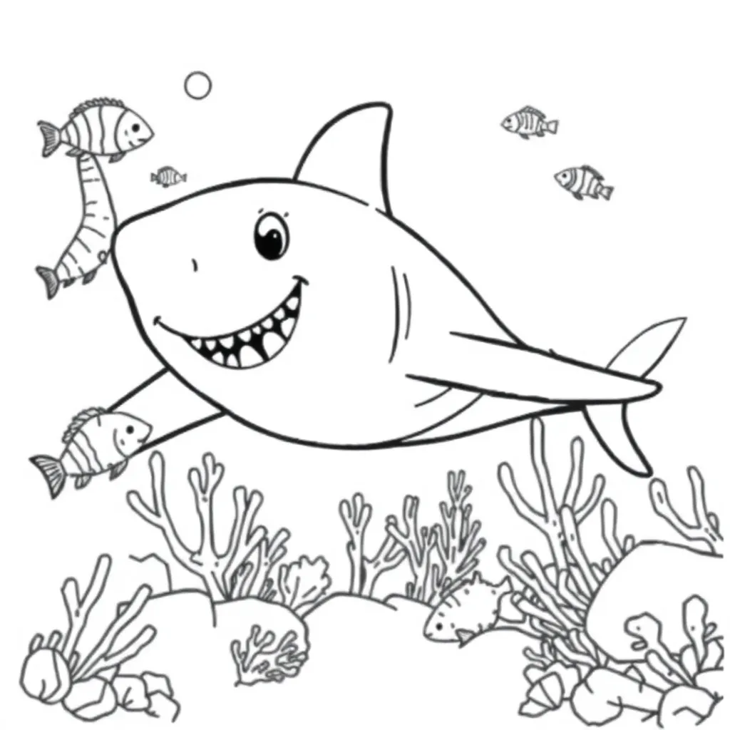 Baby Shark coloring page