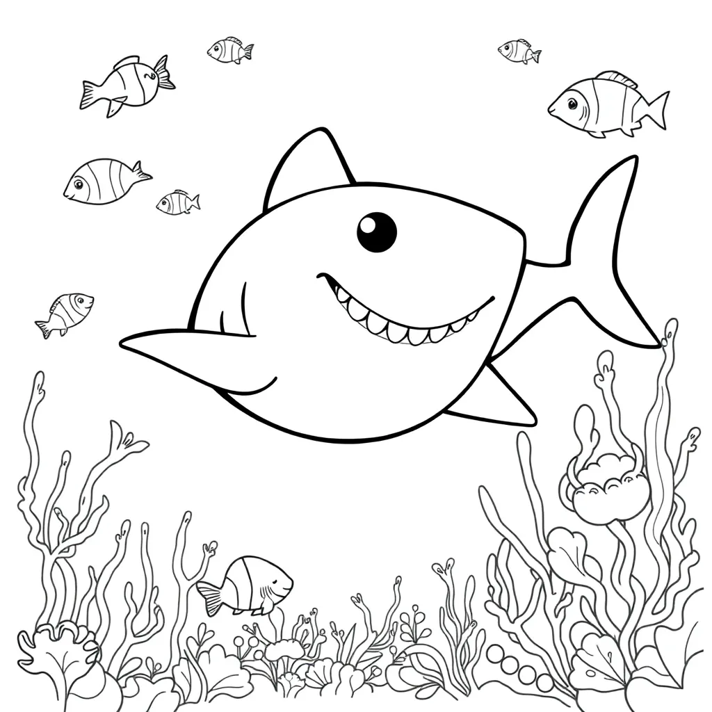 Baby Shark coloring page