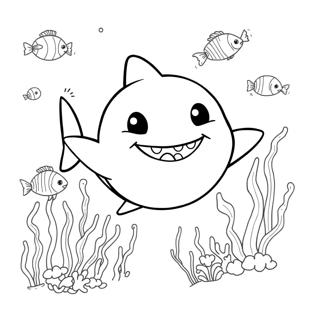 Baby Shark coloring page