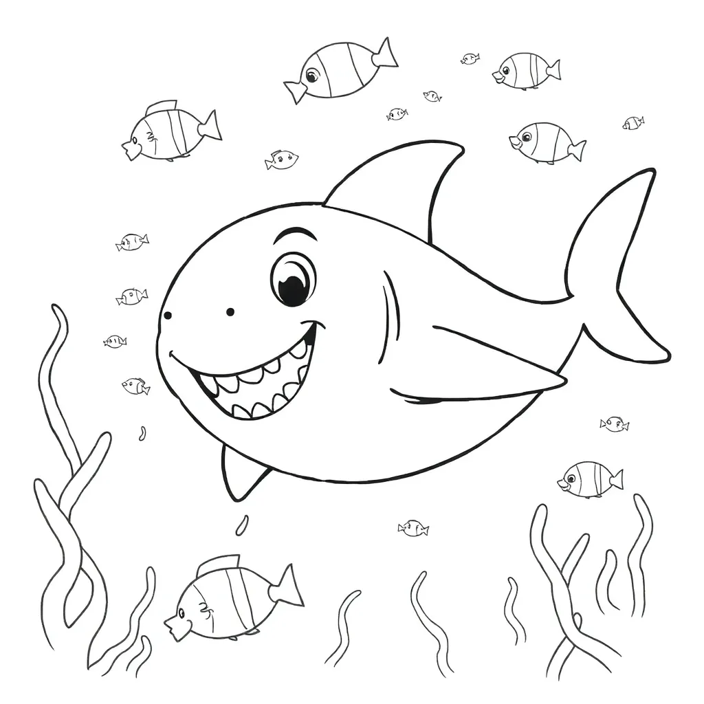 Baby Shark coloring page